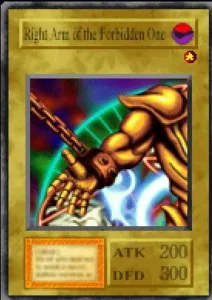 Carta Right Arm of the Forbidden One de Yu-Gi-Oh! Forbidden Memories