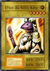 Carta Orion the Battle King de Yu-Gi-Oh! Forbidden Memories