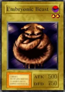 Carta Embryonic Beast de Yu-Gi-Oh! Forbidden Memories
