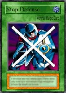 Carta Stop Defense de Yu-Gi-Oh! Forbidden Memories