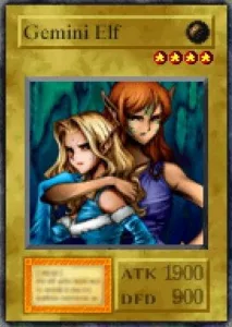 Carta Gemini Elf de Yu-Gi-Oh! Forbidden Memories