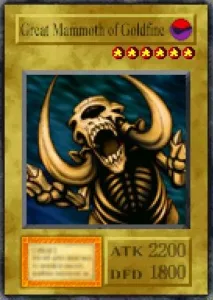 Carta Great Mammoth of Goldfine de Yu-Gi-Oh! Forbidden Memories