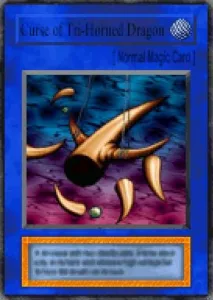 Carta Curse of Tri-Horned Dragon de Yu-Gi-Oh! Forbidden Memories