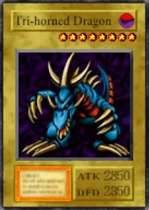 Carta Tri-horned Dragon de Yu-Gi-Oh! Forbidden Memories